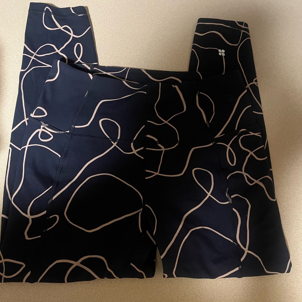 Sweaty Betty super soft Patterned Leggings sz 8-10